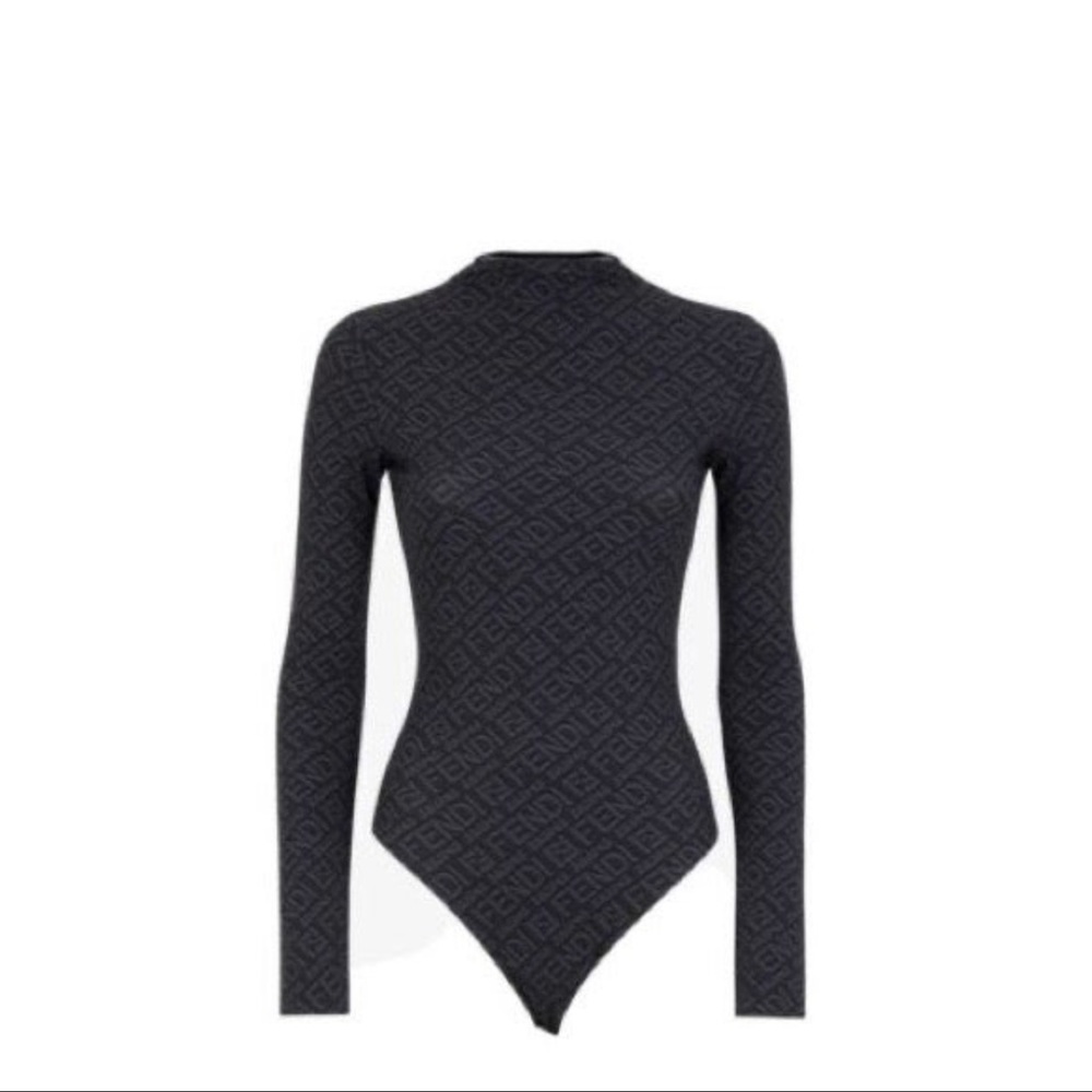 Fendi Skims Black Long Sleeve Bodysuit 2x